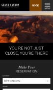 How grandcanyonlodges.com looks like on a mobile device such as an iPhone.