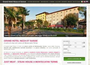 How grandhotelnizza.it looks like on a tablet such as an iPad.