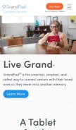 How grandpad.net looks like on a mobile device such as an iPhone.
