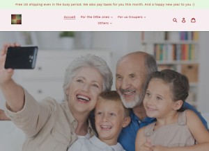 How grandpsstore.com looks like on a tablet such as an iPad.