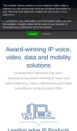 How grandstream.com looks like on a mobile device such as an iPhone.