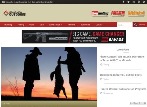 How grandviewoutdoors.com looks like on a tablet such as an iPad.