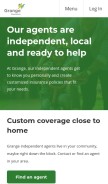 How grangeinsurance.com looks like on a mobile device such as an iPhone.