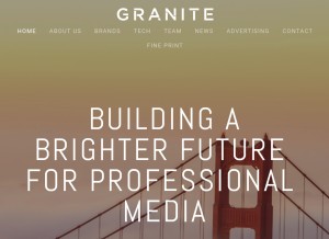 How granitemedia.com looks like on a tablet such as an iPad.