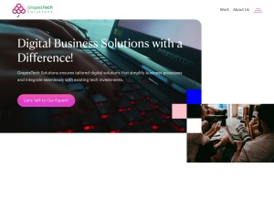 How grapestechsolutions.com looks like on a tablet such as an iPad.