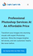 How graphicexpertsindia.com looks like on a mobile device such as an iPhone.