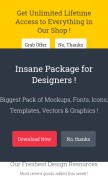 How graphicpear.com looks like on a mobile device such as an iPhone.