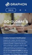 How graphon.com looks like on a mobile device such as an iPhone.