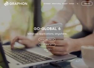 How graphon.com looks like on a tablet such as an iPad.