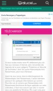 How gratuiciel.com looks like on a mobile device such as an iPhone.