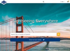 How grayline.com looks like on a tablet such as an iPad.