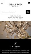 How graysonluxury.com looks like on a mobile device such as an iPhone.