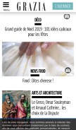How grazia.fr looks like on a mobile device such as an iPhone.
