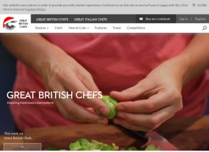 How greatbritishchefs.com looks like on a tablet such as an iPad.
