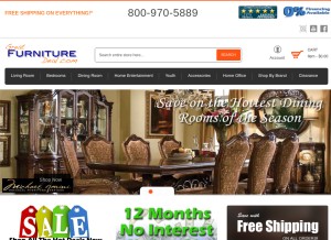 How greatfurnituredeal.com looks like on a tablet such as an iPad.