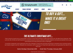 How greatrun.org looks like on a tablet such as an iPad.