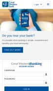 How greatwesternbank.com looks like on a mobile device such as an iPhone.