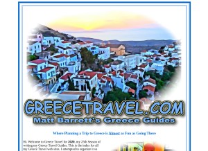 How greecetravel.com looks like on a tablet such as an iPad.