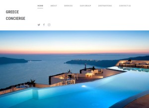How greecevipconcierge.com looks like on a tablet such as an iPad.