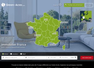 How green-acres.fr looks like on a tablet such as an iPad.