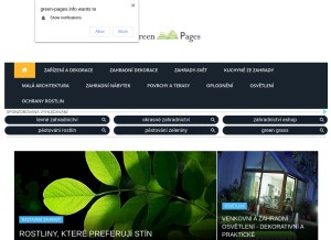 How green-pages.info looks like on a tablet such as an iPad.