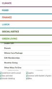 How greenamerica.org looks like on a mobile device such as an iPhone.