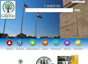How greenecountymo.gov looks like on a tablet such as an iPad.