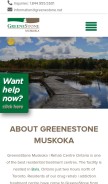 How greenestone.net looks like on a mobile device such as an iPhone.