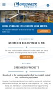 How greenheck.com looks like on a mobile device such as an iPhone.