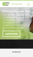 How greenhousedata.com looks like on a mobile device such as an iPhone.