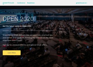 How greenhouseopen.com looks like on a tablet such as an iPad.