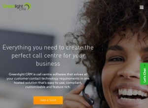 How greenlightcrm.com looks like on a tablet such as an iPad.