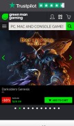 How greenmangaming.com looks like on a mobile device such as an iPhone.