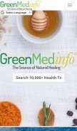 How greenmedinfo.com looks like on a mobile device such as an iPhone.