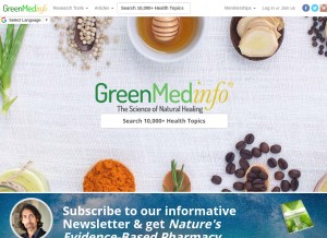 How greenmedinfo.health looks like on a tablet such as an iPad.