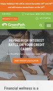 How greenpath.com looks like on a mobile device such as an iPhone.