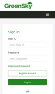 How greenskyonline.com looks like on a mobile device such as an iPhone.