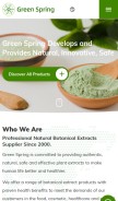 How greenspringnatural.com looks like on a mobile device such as an iPhone.