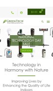 How greentechenv.com looks like on a mobile device such as an iPhone.
