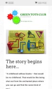 How greentotsclub.com looks like on a mobile device such as an iPhone.