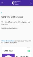 How greenwichmeantime.com looks like on a mobile device such as an iPhone.