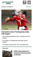 How greenwichtime.com looks like on a mobile device such as an iPhone.