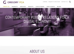 How gregoryfca.com looks like on a tablet such as an iPad.