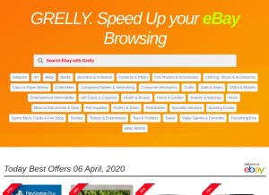 How grelly.com looks like on a tablet such as an iPad.