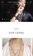 How gretchenventura.com looks like on a mobile device such as an iPhone.