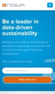 How gridium.com looks like on a mobile device such as an iPhone.