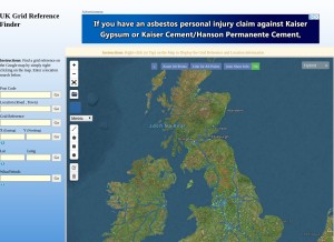How gridreferencefinder.com looks like on a tablet such as an iPad.