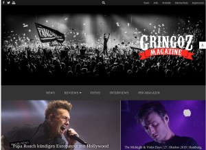 How gringoz-magazine.de looks like on a tablet such as an iPad.