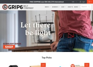 How grip6.com looks like on a tablet such as an iPad.