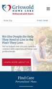 How griswoldhomecare.com looks like on a mobile device such as an iPhone.